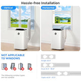 AGTANA 16000 BTU Portable Air Conditioner Inverter (12000 BTU SACC), 42dB Quiet, Dual Hose, Fast Cooling AC Unit for Large Room up to 750 sq. ft, 3-in-1 Portable AC with Dehumidifier, Self-Evaporating