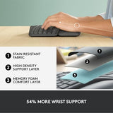 Wireless Ergonomic Keyboard - Split Keyboard, Wrist Rest, Natural Typing, Stain-Resistant Fabric