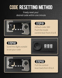 40 Position Slotted Key Cabinet with Combination Lock Resettable Black Digital Security Storage Box Steel Key Organizer