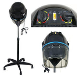 Saturnpower Hair Dryer 1300W Professional Adjustable Hooded Floor Hair Bonnet Dryer Stand Up Hair Dryers with Rolling Base for Home Salon Spa Beauty Equipment, Black