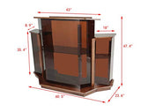 FixtureDisplays® Large Delux Church Pulpit 61" Wide X 24" Deep X 47" Tall Wood Acrylic Preach Lectern Conference Podium