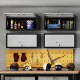 OPTYMIRA Metal Wall Cabinet with Up-flip Door,Heavy Duty Garage Wall Mounted Storage Cabinets,Tool Cabinets for Garage,Kitchen,Warehouse, etc.