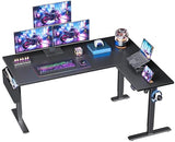 L Shaped Electric Standing Desk,63 Inch Adjustable Height Sit to Stand Corner Desk with Memory Presets
