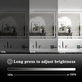 WTTY 48" x 40" LED Bathroom Mirror with Light | Anti-Fog