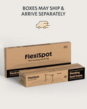 FLEXISPOT 63" x 24" Solid Wood Standing Desk, White Oval Legs