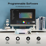EPOMAKER x Aula F75 Gasket Mechanical Keyboard, 75% Wireless Hot Swappable Gaming Keyboard with Five-Layer Padding&Knob, BT/2.4GHz/USB-C, RGB (Light Blue, LEOBOG Reaper Switch)