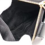 Prada Nero Black Vitello Grain Leather Zip Top Card Wallet