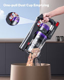 Cordless Vacuum Cleaner 650W 55KPA Powerful Suction 70 Mins Stick Handheld Vacuum Cleaners Green LED Anti-Tangle Brush Aromatherapy 1.8L Dust Cup One-Touch Empty for Carpet/Hardwood/Pet Hair/Car/Stair