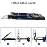 3 in1 Heavy Duty Convertible Hand Truck Dolly Cart, Folding Trolley Cart with Wheels