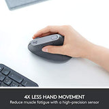 Vertical Wireless Mouse – Ergonomic Design Reduces Muscle Strain, Graphite Logitech