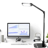 NS Eye-Caring LED Desk Lamp, 3 Color Temperature Dimmable Office Light with Memory Function & Timer, Adjustable Metal Clamp Lamp