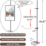 Metal Heavy Duty Floor Easels for Painting, Antique Tall Picture Easels with Base for Signs Photos Display