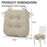 Shinnwa Dining Chair Cushions Set of 6, Dual-Layer Memory Foam Kitchen Chair
