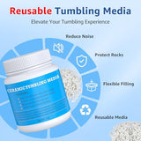Rock Tumbler Grit Kit, 4LBS Polish Refill with Ceramic Tumbling Media - Polish up to 25 lbs of Rocks, Professional 4-Steps Polishing Grit Set for All Rock Tumblers