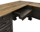 Martin Furniture IMSA684R-KIT Executve L-Desk & Return with Solid Wood Plank Tops