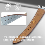 Premium Italy Leather Bands Compatible with Apple Watch Band 40mm 38mm 41mm 42mm 44mm 45mm 46mm 49mm Women Men, Leather Smartwatch Replacement Straps for iWatch Series Ultra SE 11 10 9 8 7 6 5 4 3 2 1