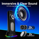 USB/USB-C Powered & 3.5mm AUX-in Plug-and-Play Speakers for Monitor & Laptop