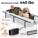 KingCamp Camping Cots for Adults, 1000D Cationic Oxford Heavy Duty Folding Cot, Extra Wide 28" Ultralight Portable Sleeping Bed for Tent, Office Nap, Travel, Supports 441 lbs with 7075 Aluminum Frame