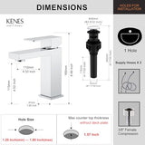 Bathroom Faucet Single Handle Bathroom Sink Faucet Lavatory KENES