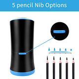Electric Long Point Pencil Sharpener, 2 Holes, Fast Sharpen & Auto Stop, 8-17mm Long Point