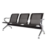 3-Seat Waiting Room Chairs - Waiting Room Bench with Arms Airport Reception Bench Guest Reception Chairs