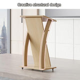 Portable Wooden Podium on Wheels – Lightweight EasytoUse Lectern for Conferences Reception Areas Speeches and Presentations – Quick Setup and Mobility