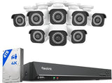 REOLINK 16CH 4K Security Bullet Camera System with 4TB HDD RLK16-800B8