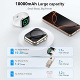 ummz for MagSafe Battery Pack 10000mAh,3-in-1 Magnetic Portable Charger,22.5W PD Fast Charging USB C in&Out Power Bank for iPhone 17/16/15/14/13/12