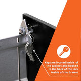 Lorell NuSparc 3 Drawer Locking Filing Cabinet | Pre-Assembled Steel Construction | Space-Saving Design