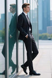 GINGTTO Mens Black Dress Pants Slim Fit Stretch Slacks Chinos Pants