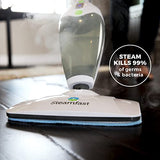 Steamfast SF-295 3-in-1 Mop, Handheld Steam Cleaner, and Fabric Steamer, 7 Steam Levels, 9 Accessories, 2 Washable Mop Pads Steamfast
