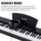 AODSK 88 Keys Digital Piano, Electric Piano Full-size Semi Weighted Keyboard For Beginners, 128 Tones & Rhythms, MIDI/USB Connectivity, Headphone Jack