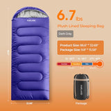 FARLAND Sleeping Bag for Adults, Cold Weather & Warm Plush Fleece-Lined Interior - Portable Waterproof Windproof with Compression Sack for Camping Hiking Traveling Indoor & Outdoor