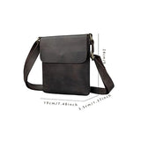 Retro Men's Bag Genuine Leather Leisure Shoulder Crazy Horse Crossbody Oxhide Minimalist