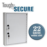 60 Key Cabinet - Dual Lock Control Key Box - Welded 22 Gauge Steel Construction - Scratch Resistant