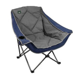Northroad Oversized Foldable Camping Chair, Outdoor Padded Lawn Chair w/Cup Holder,Carry Bag for Beach, Hiking, and Picnics,Heavy-Duty 300-lbs Capacity, Blue