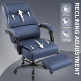 Misolant Big and Tall Office Chair with Footrest, High Back Desk Chair with Linkage Armrest, 90-155° Recline Executive Computer Chairs