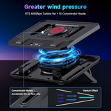 Upgraded Laptop Cooling Pad with Adjustable Stand, Turbo Boosted Cooler for Rapid Cooling 10-17inch Gaming Laptop, Flexible Sealing Ring