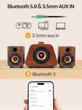 Bluetooth 5.0 and RCA Input pc Speakers for Desktop, Laptops, Phonograph, Phones, Tablets