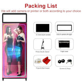 Photo Booth with Printer, Magic Mirror Photo Booth 32-inch Touch Screen