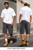 Heyfanee Mens Cargo Jean Shorts Relaxed Fit Y2k Work Denim Shorts for Men Casual Summer Jorts Loose Grey 32