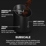 Subminimal Subscale Digital Dosing Cup with LED Display – Sleek & Precise Scale - Dosing & Brewing Accessories, Measures Coffee Grounds for Espresso - Black