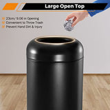 Commercial Trash Can 16.5 Gallon Open Top Outdoor Indoor Garbage Enclosure Inner with Lid Inside Barrel