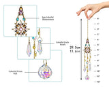 Hanging Sun Catchers with Crystals, Glass Icicle Prisms Rhinestones Suncatcher, Rainbow Maker Pendant Indoor Window Home Car Decor Gift