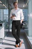 GINGTTO Mens Black Dress Pants Slim Fit Stretch Slacks Chinos Pants