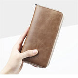 Multi-function Car Key Case Men's Multi-card Mobile Phone Card Wallet All-in- Long Leather Large-capacity Clutch