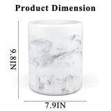 YMXYJM Resin Trash Can, Modern Round Wastebasket, 2 Gallon,White