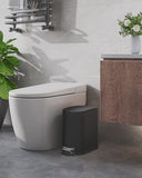 GarveeHome 1.6 Gal Step-On Trash Can, Stainless Steel Small Bathroom Garbage Bin with Soft Close Lid