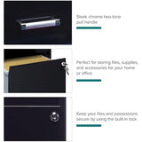 Pre-Assembled, Vertical File Cabinet for Letter-Size Documents, Cam Lock Security, Durable Steel Office Storage Solution