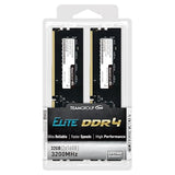 TEAMGROUP Elite DDR4 32GB Kit (2 x 16GB) 3200MHz (PC4-25600) CL22 Unbuffered Non-ECC 1.2V UDIMM 288 Pin PC Computer Desktop